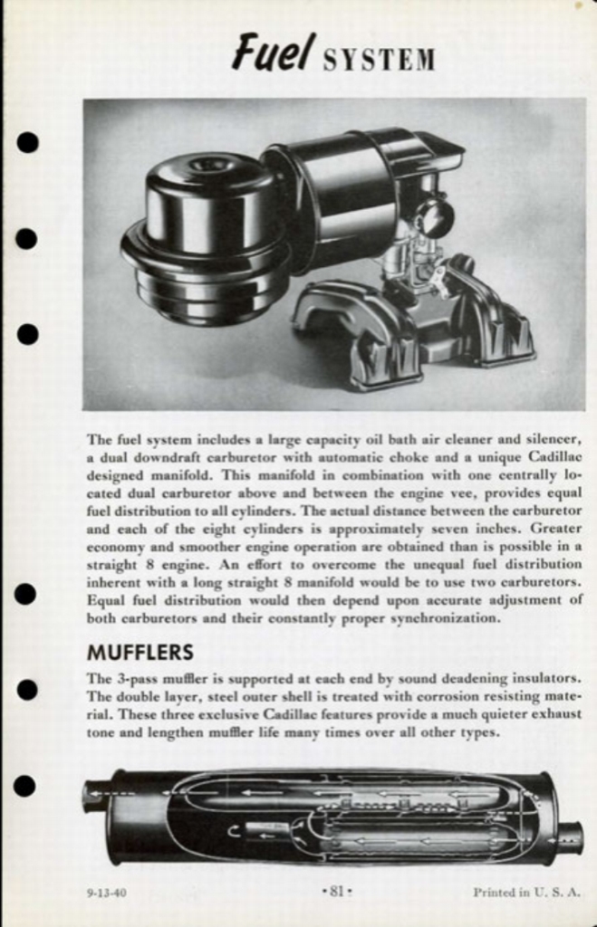 1941 Cadillac Salesmans Data Book Page 76